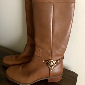 Michael Korda Brown Leather Boots